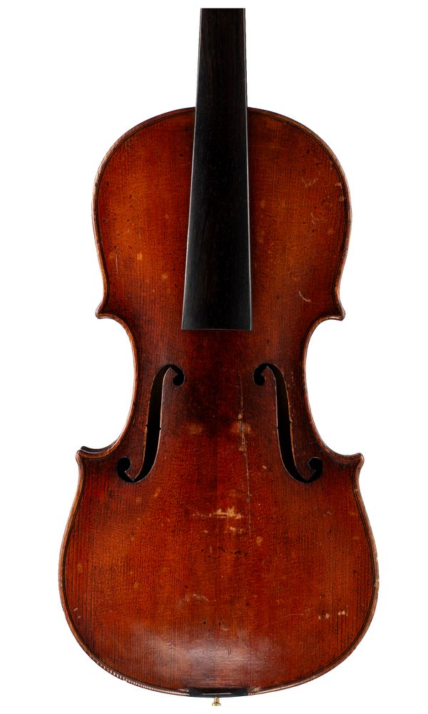 A violin, labelled Bapt. Schweitzer