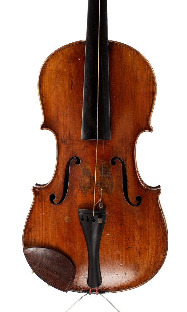 A violin, labelled Antonius Stradivarius