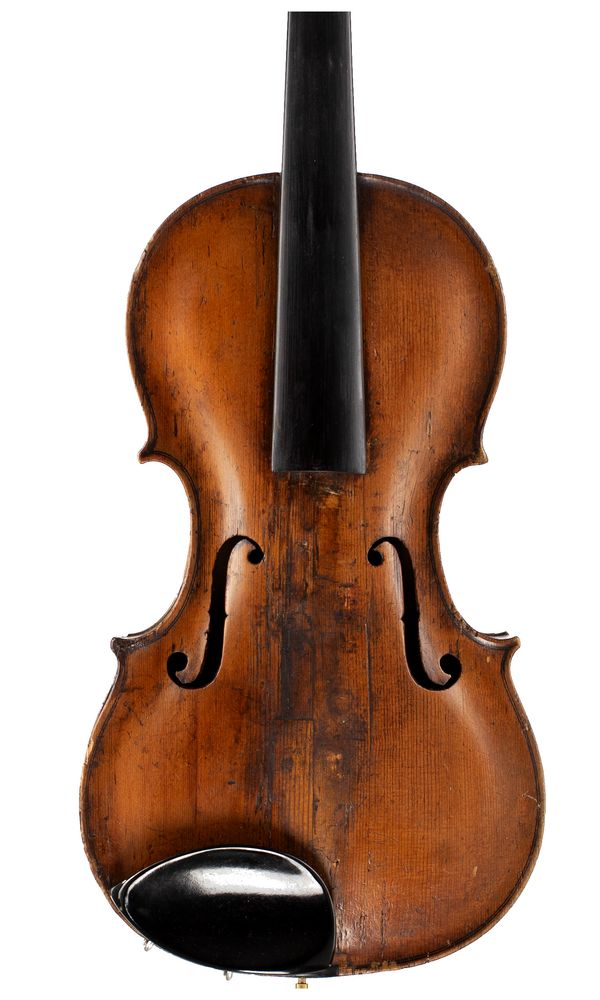 A violin, branded Duke