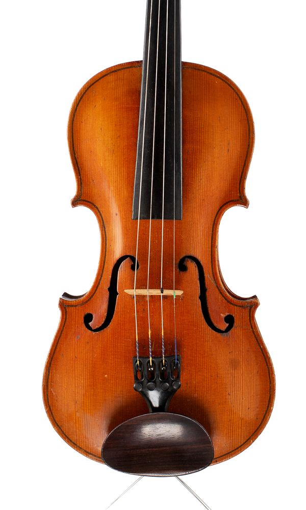 A violin, labelled Jacobus Stainer