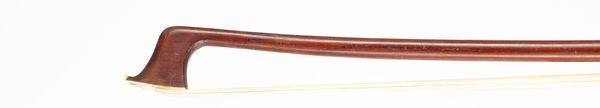 A nickel-mounted violin bow, unbranded