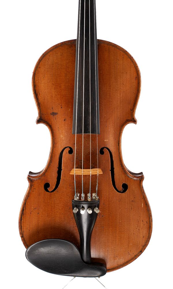 A violin, labelled William Petersen