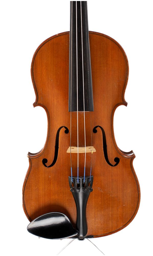A violin, labelled Hidalgo