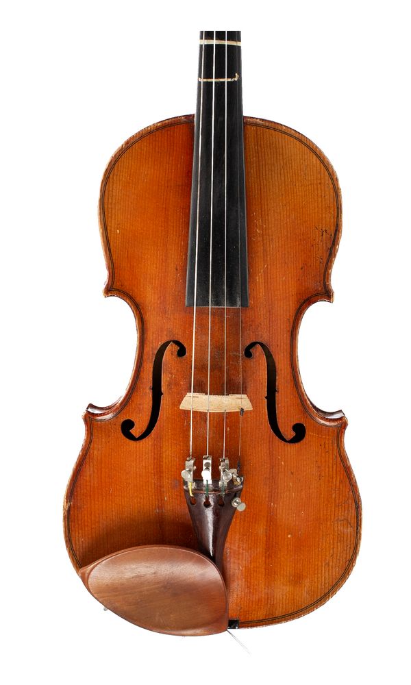 A three-quarter sized violin, unlabelled