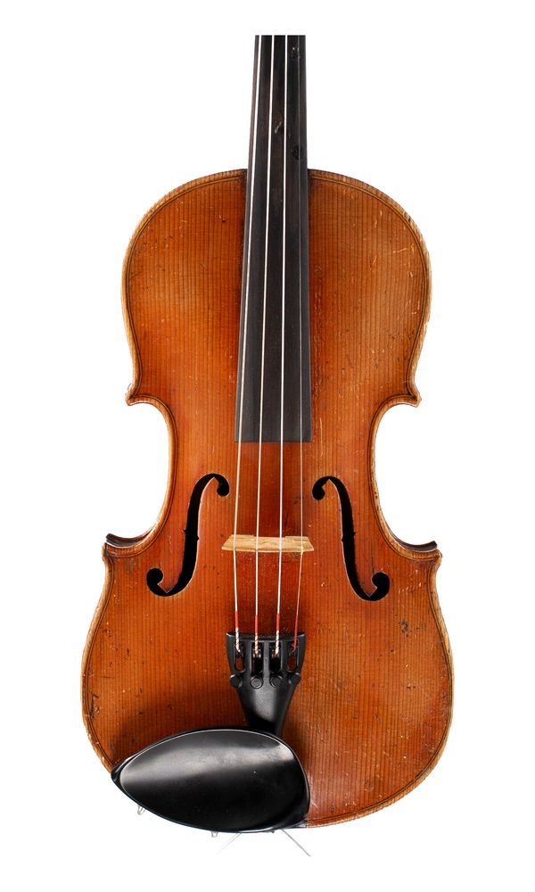 A three-quarter sized violin, unlabelled