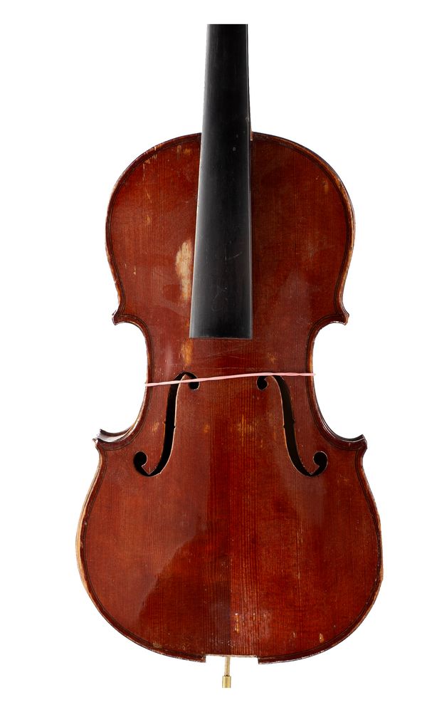 A three-quarter sized violin, labelled M. Couturieux