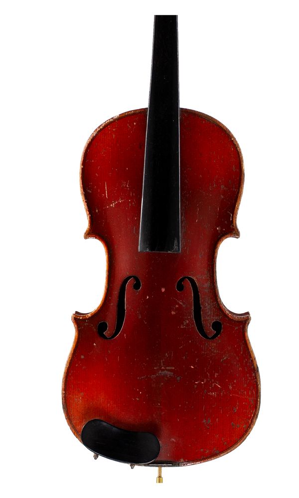 A three-quarter sized violin, unlabelled