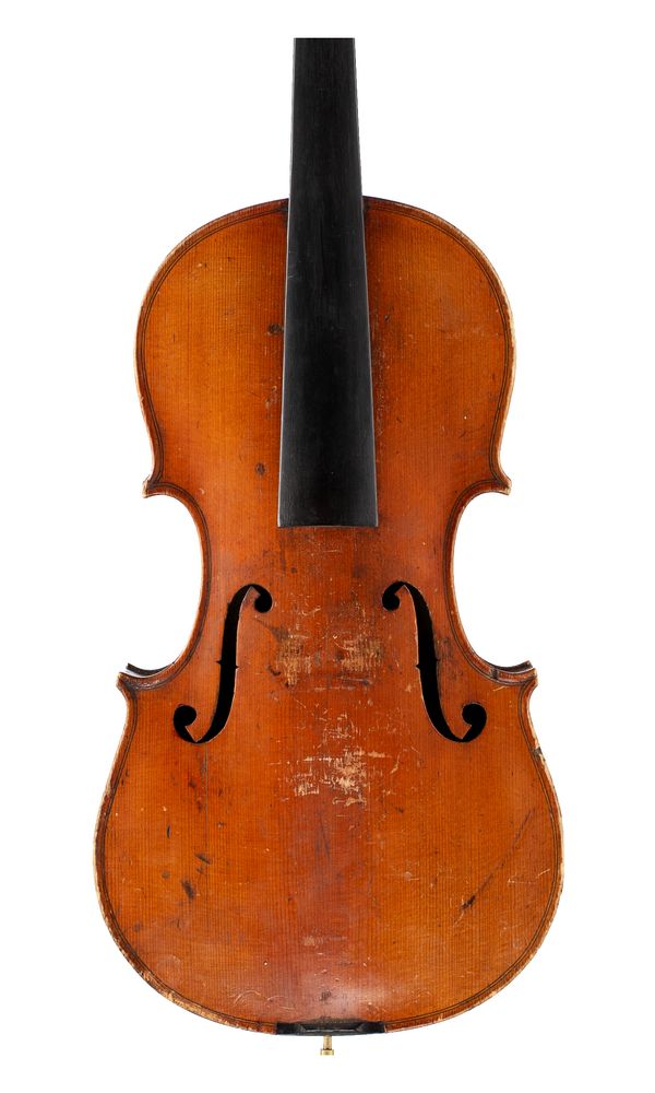 A three-quarter sized violin, unlabelled
