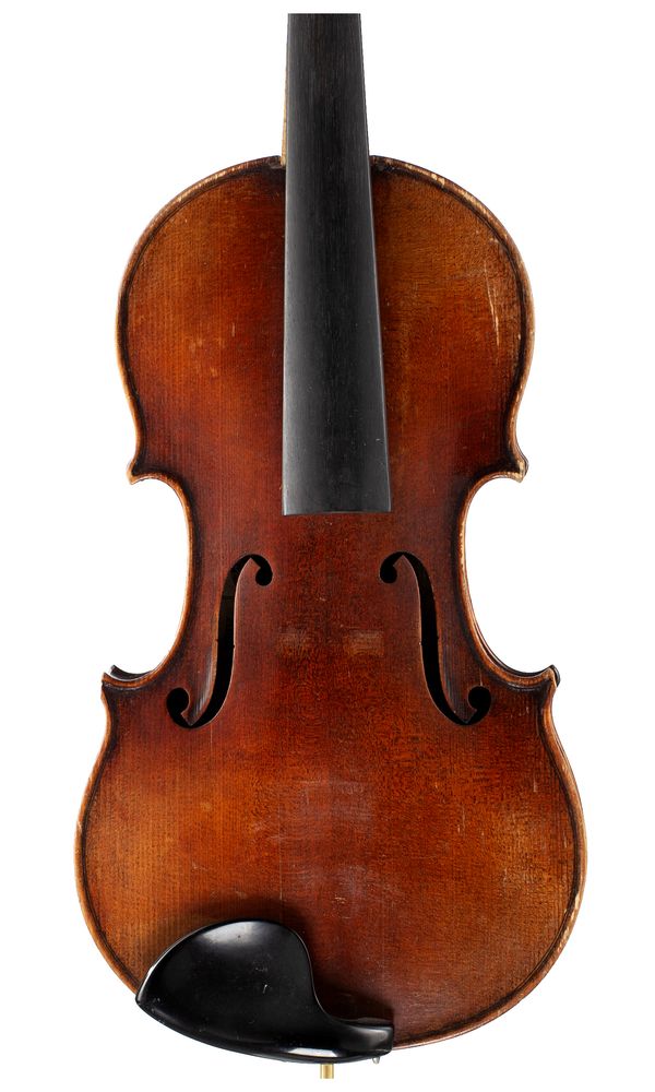 A violin, labelled Carlo Micelli