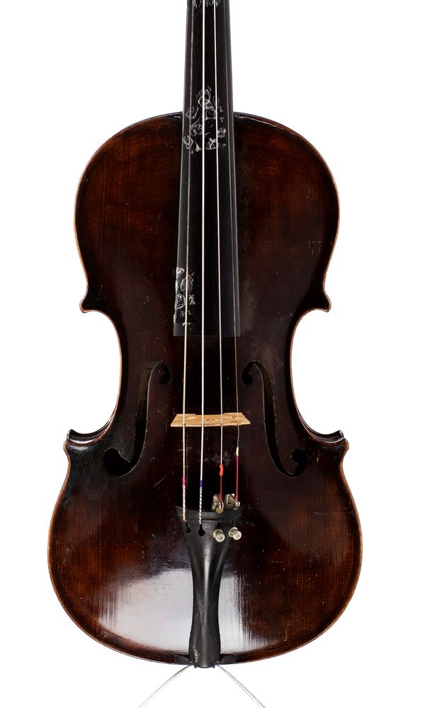 A violin, labelled C. A. Wunderlich