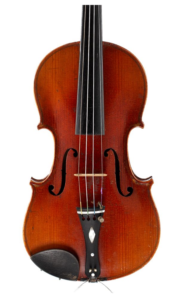 A violin, labelled copy of Antonius Stradivarius