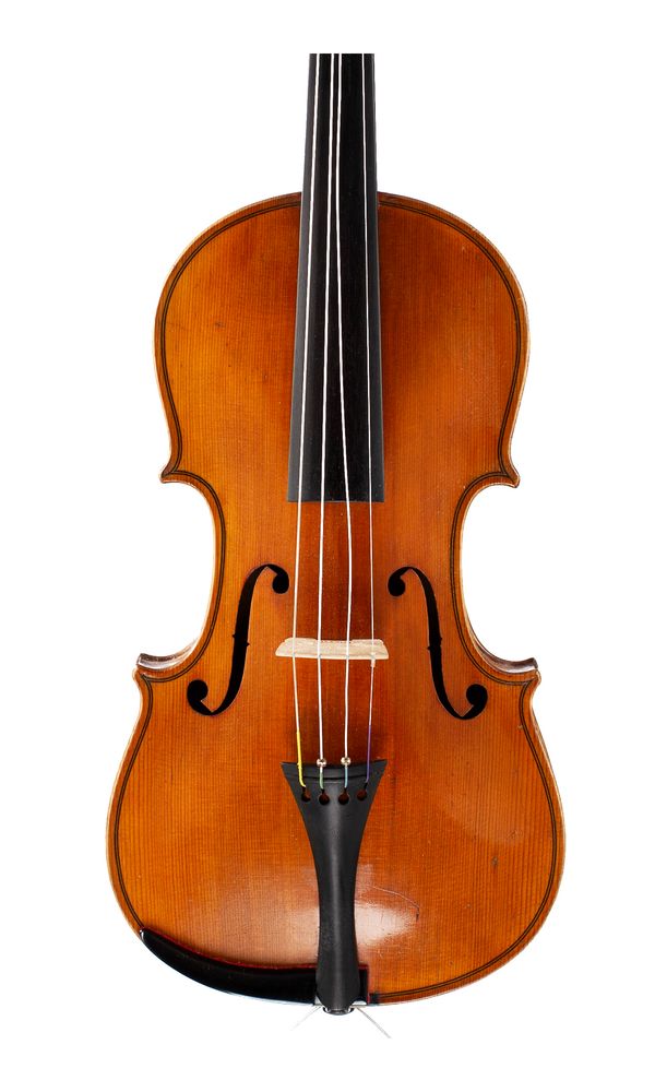 A three-quarter sized violin, unlabelled