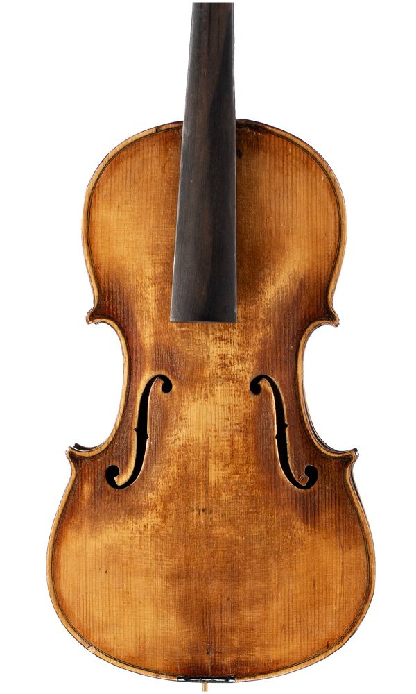 A violin, labelled [illegibly]