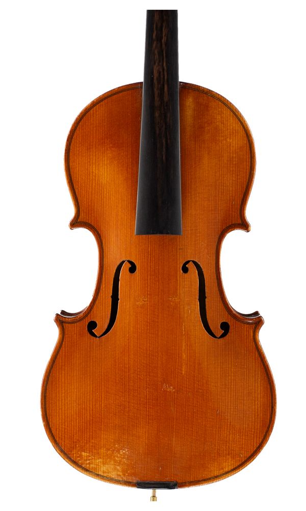 A violin, labelled Georges Cone et fils