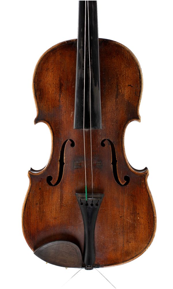 A violin, labelled Francefco Ruggeri