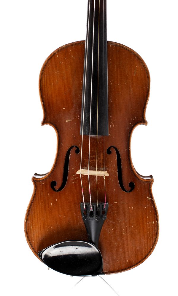 A violin, labelled Antonius Stradiuarius