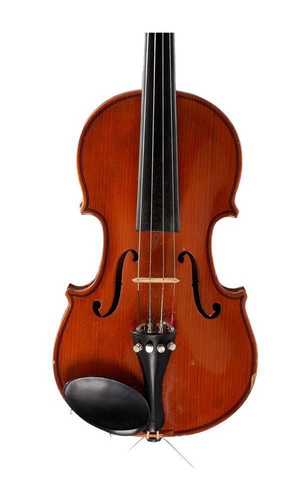 A half-size violin, labelled HSingha