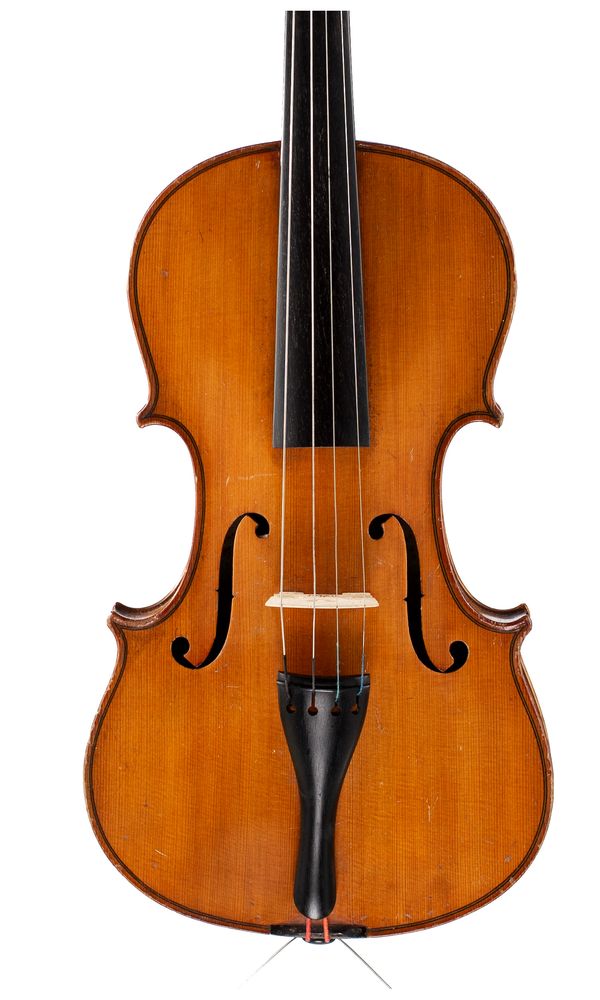 A violin, branded Rece [at button]