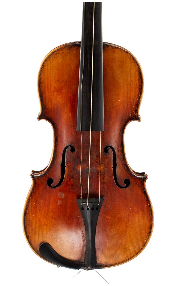 A violin, labelled Jacobus Stainer