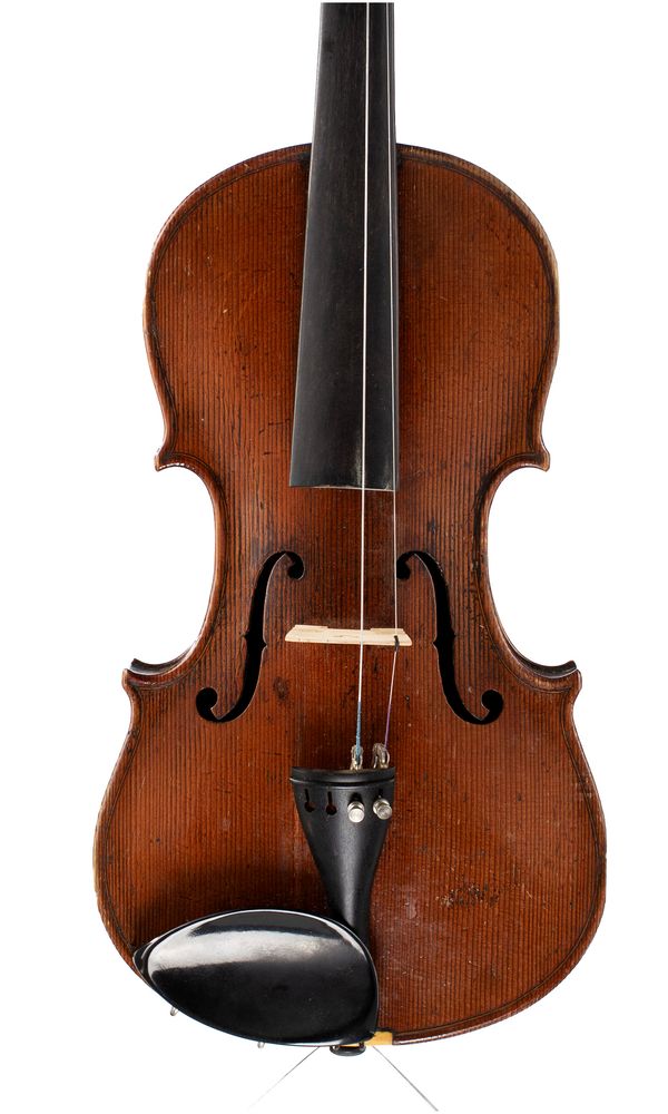 A violin, labelled Andreas Amati