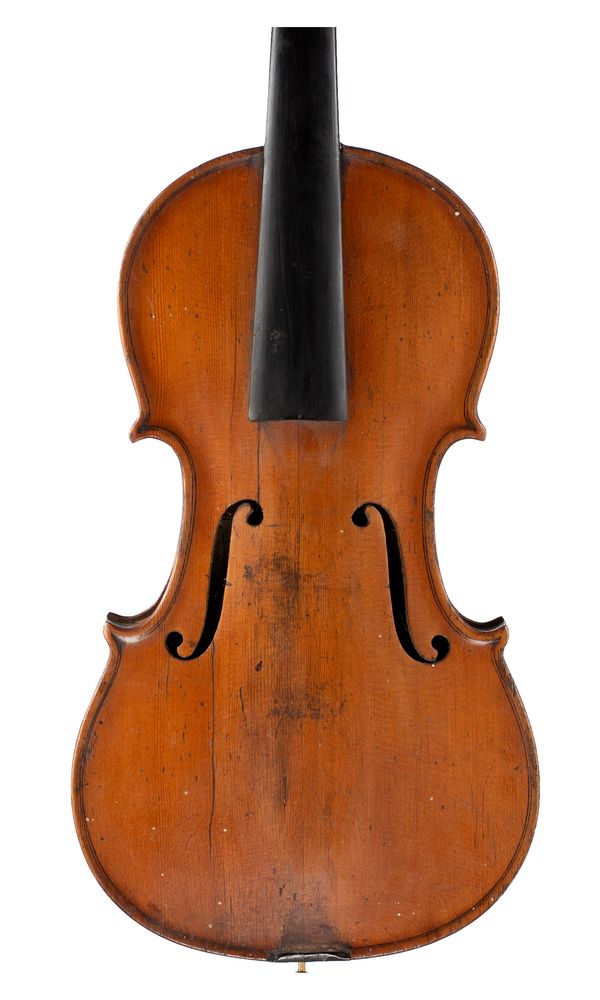 A violin, labelled John Hamilton