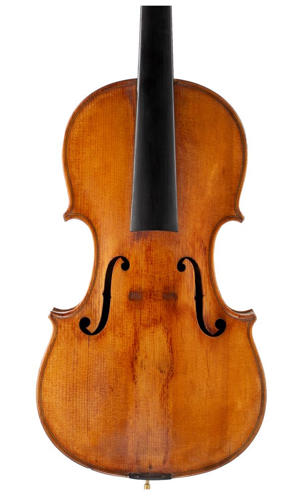 A violin, labelled Antonius Stradiuarius