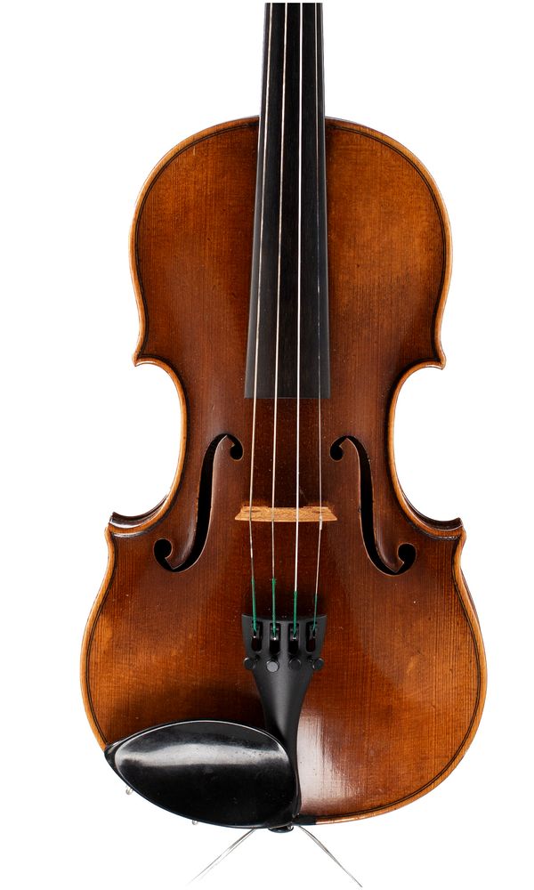 A violin, labelled Sebastian Kloz