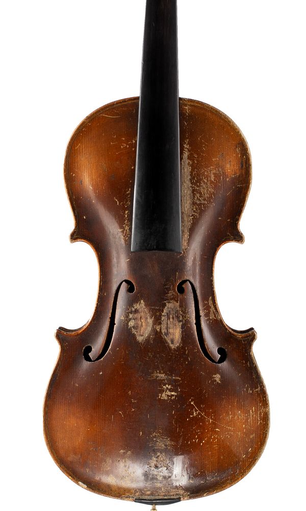 A violin, labelled Joh. Bapt. Schweitzer