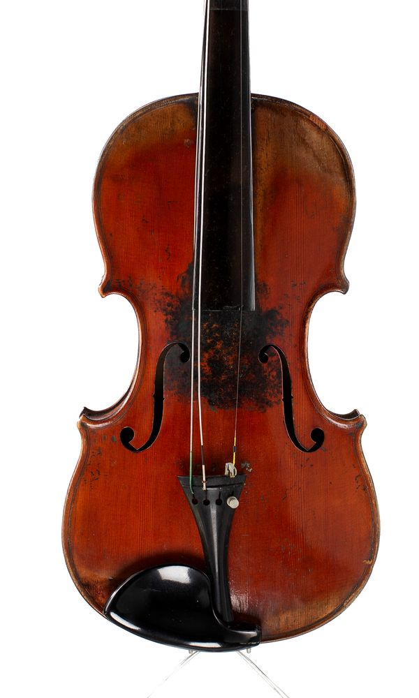 A violin, labelled Antonius Straduarius