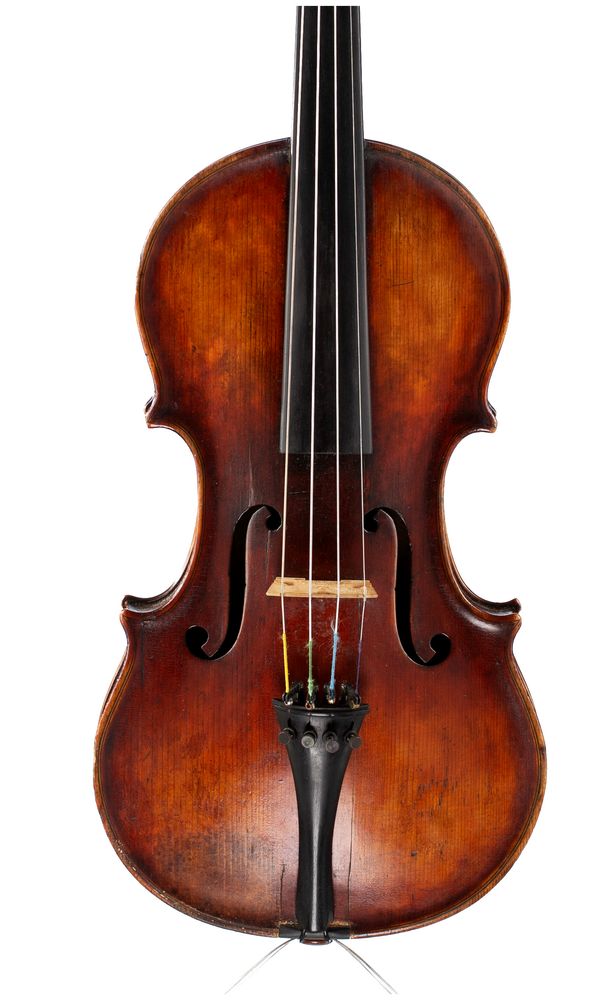 A violin, labelled R Ruggerius