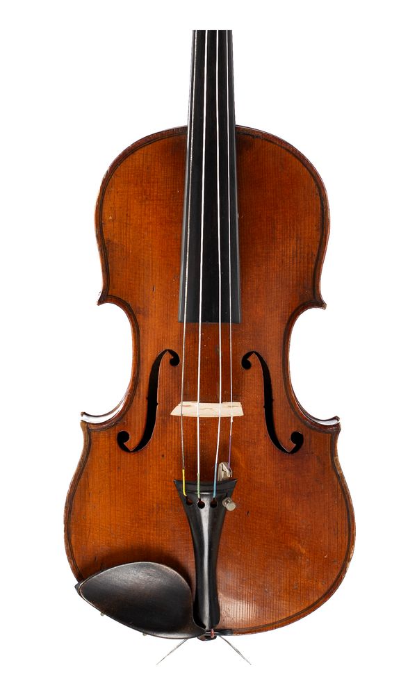 A three-quarter sized violin, unlabelled