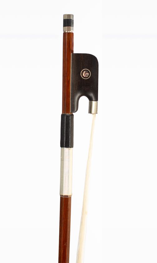 A silver-mounted viola bow, unbranded