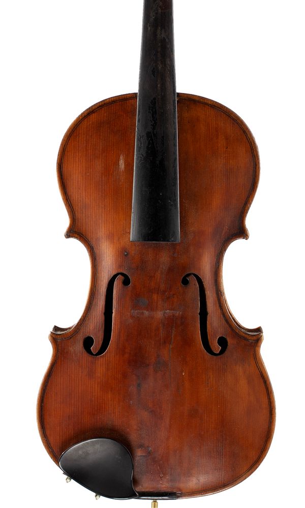 A violin, labelled Luigi Baroni