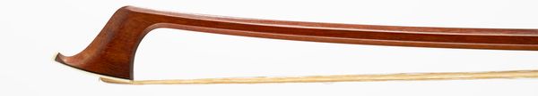 A silver-mounted cello bow, branded P. R. Leblanc