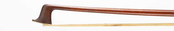 A nickel-mounted violin bow, unbranded