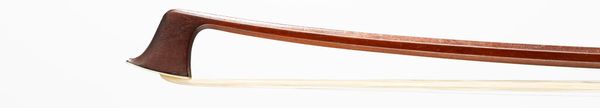 A nickel-mounted violin bow, unbranded