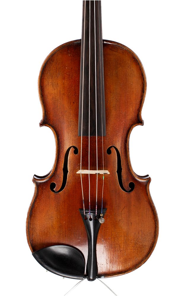 A violin, labelled Joh. Bapt. Schweitzer