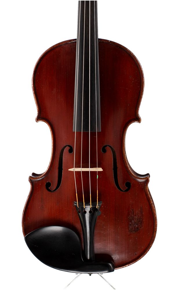 A violin, labelled Antonius Stradiuarius