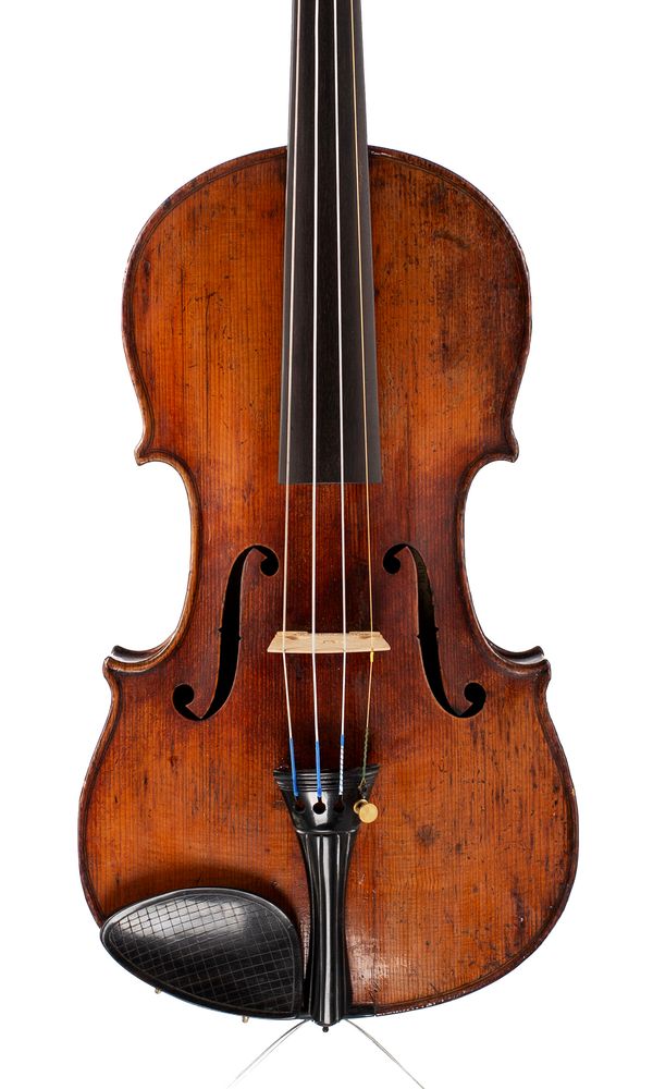 A violin, labelled Antonius Stradiuarius