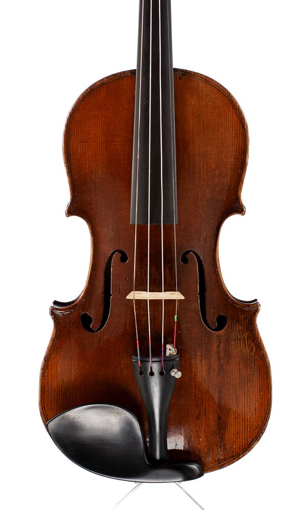 A violin, labelled Raffaelle ed Antonio Gagliano