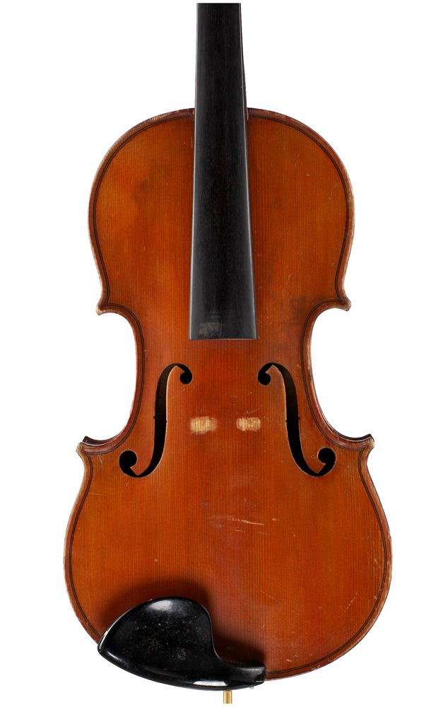 A violin, labelled Adolf Durenzy