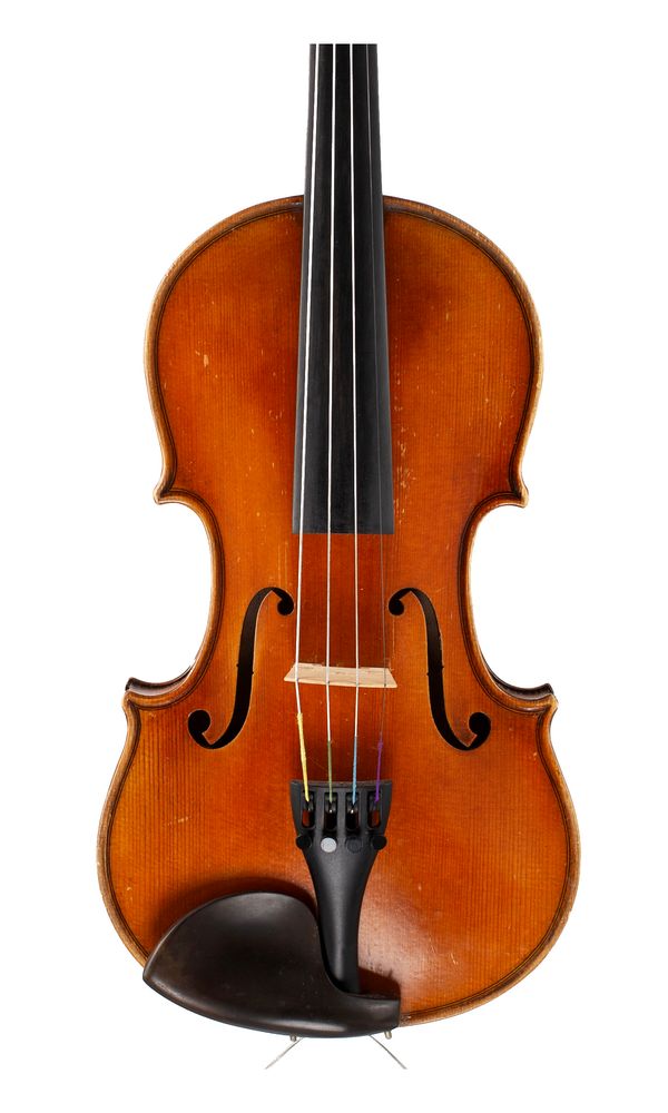 A three-quarter sized violin, unlabelled