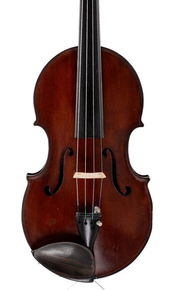 A violin, labelled Walter McCarthy