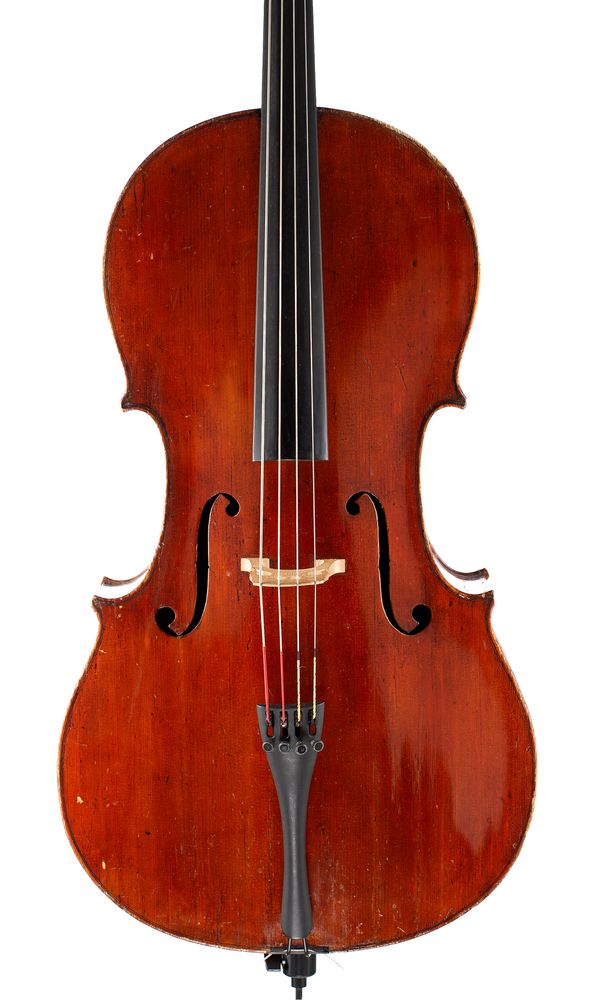 A three-quarter sized cello, unlabelled