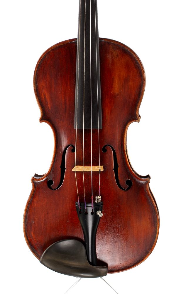 A violin, labelled John Hasker, Bury St. Edmunds, 1885
