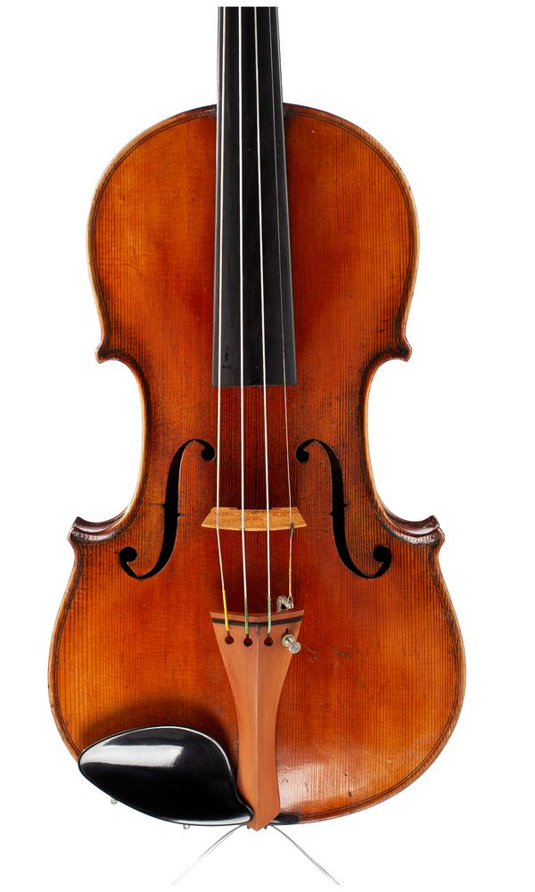 A violin, labelled Paul Guth, Antwerp, 1900