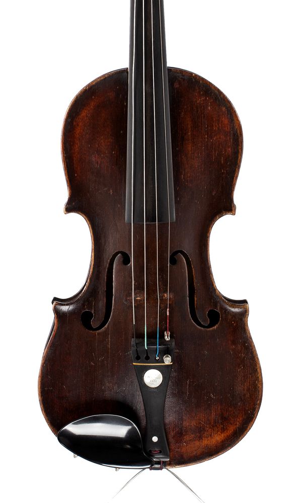 A violin, inscribed internally