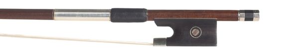 A nickel-mounted violin/viola bow, unbranded