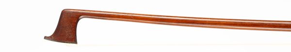 A nickel-mounted violin bow, unbranded