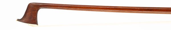 A silver-mounted violin bow, unbranded